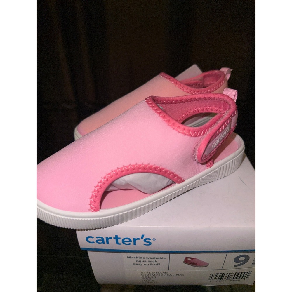 Carters Salinas Pink Aqua Sock Water Shoes Toddler Girls Size 9
